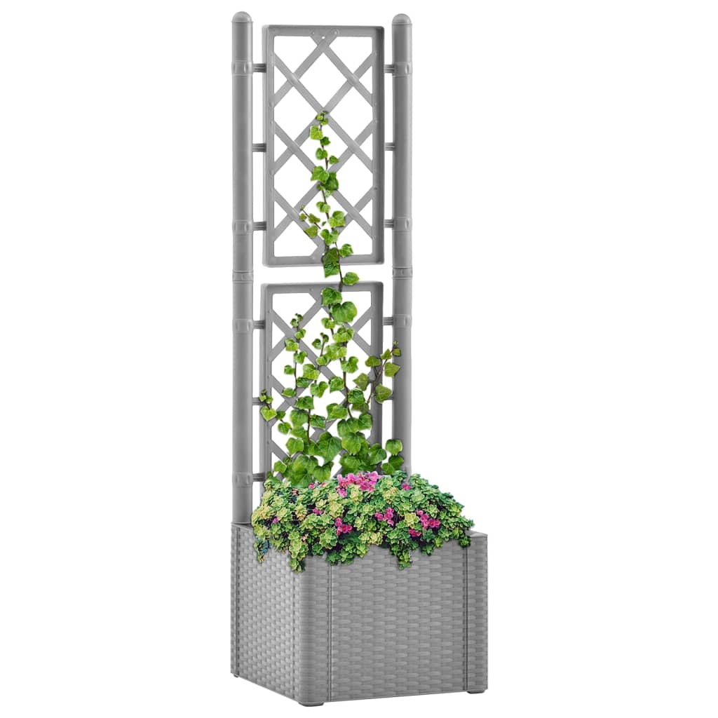 Garden Raised Bed With Trellis And Self Watering System