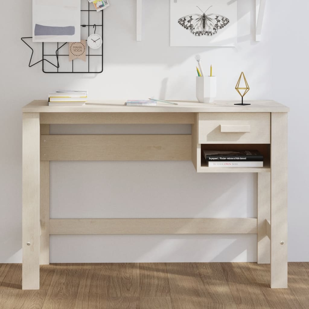 Desk Hamar 110X40X75 Cm Solid Wood Pine