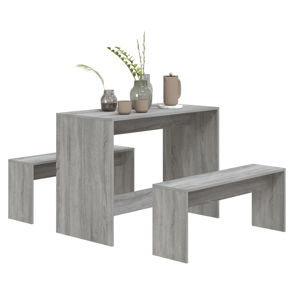 3 Piece Dining Set Engineered Wood