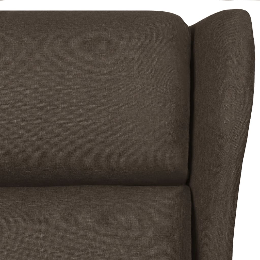Recliner Chair Dark Brown Fabric