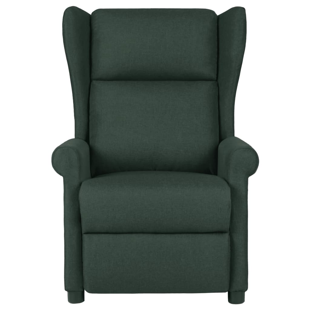 Recliner Chair Dark Green Fabric