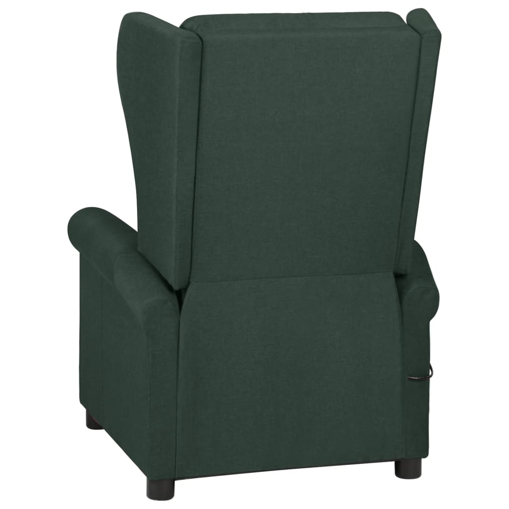Recliner Chair Dark Green Fabric