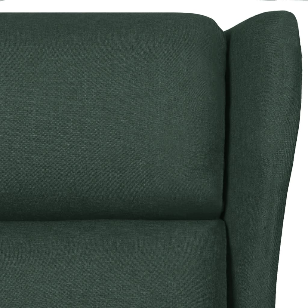 Recliner Chair Dark Green Fabric