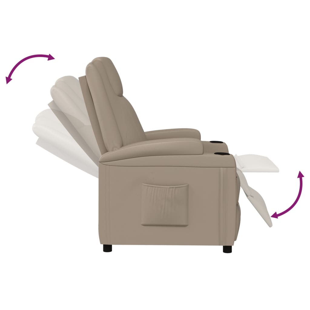 Recliner Chair Cappuccino Faux Leather