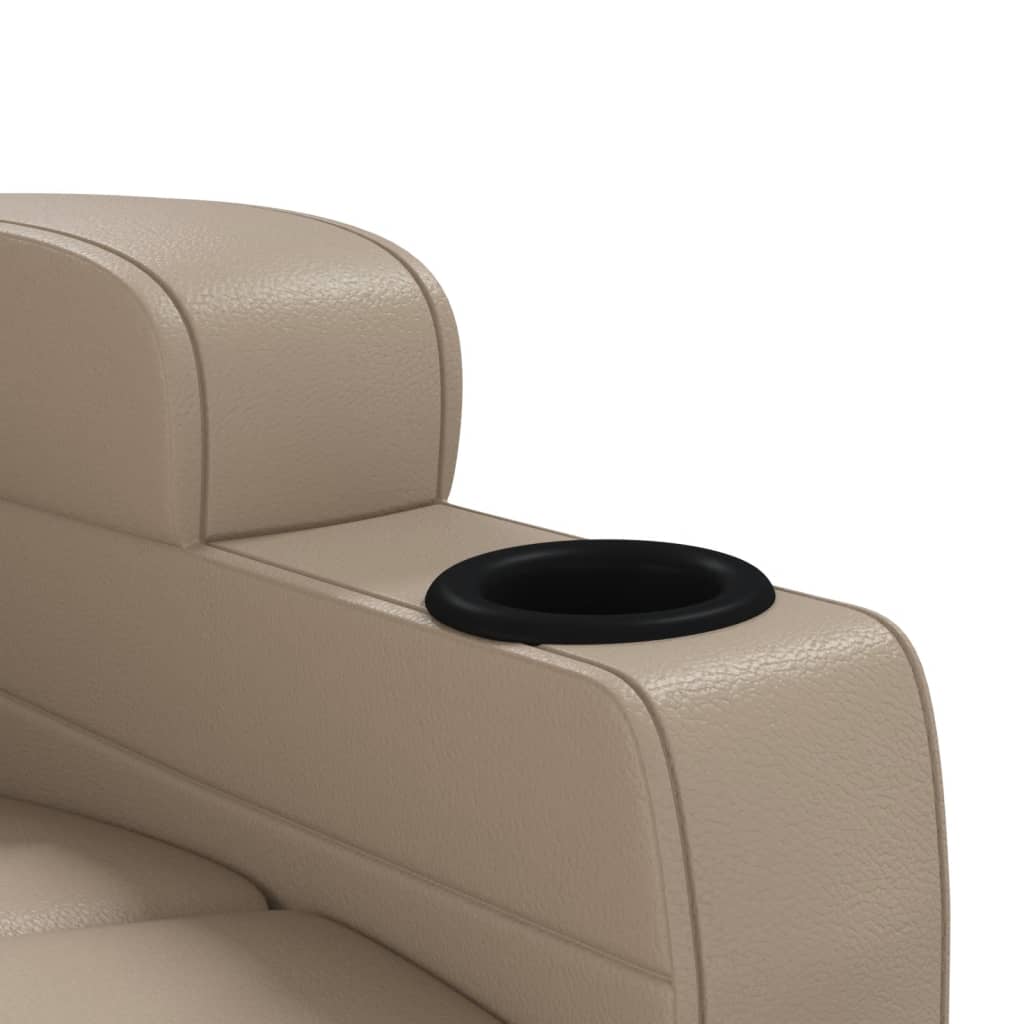 Recliner Chair Cappuccino Faux Leather