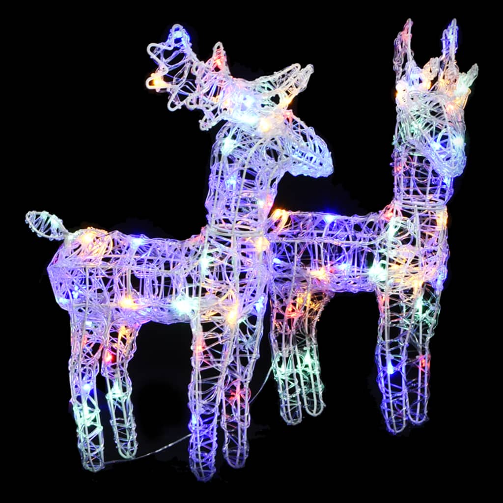 Christmas Reindeers 6 Pcs 240 Leds Acrylic