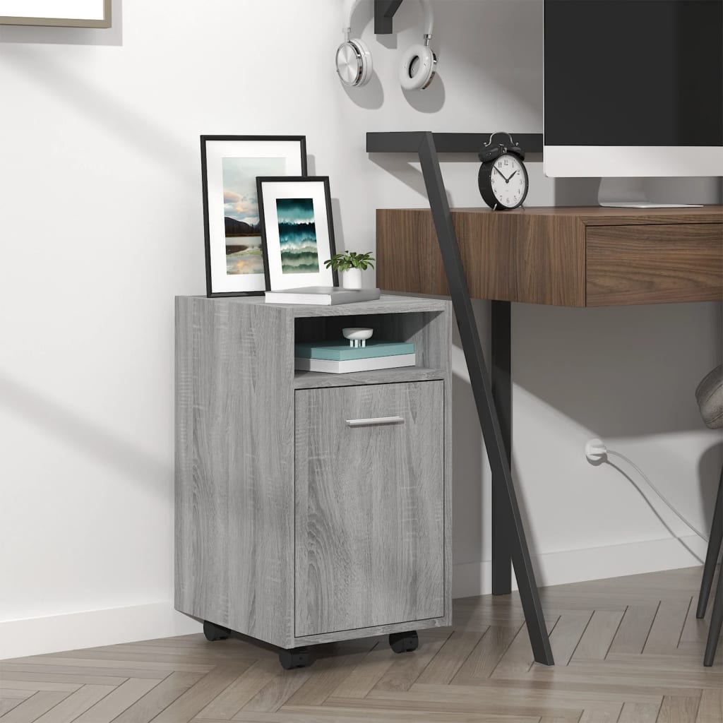 Cabinet With Wheels 33X38X60 Cm Engineered Wood