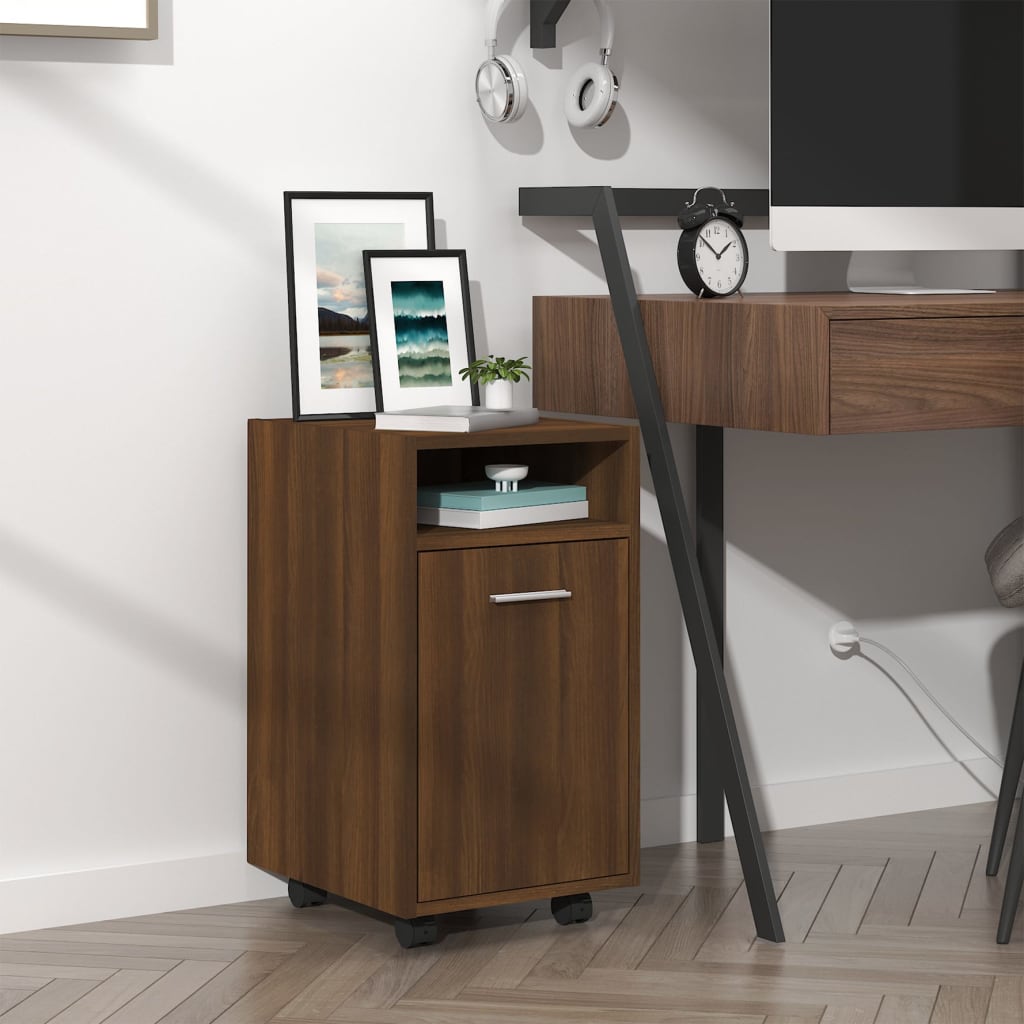 Cabinet With Wheels 33X38X60 Cm Engineered Wood