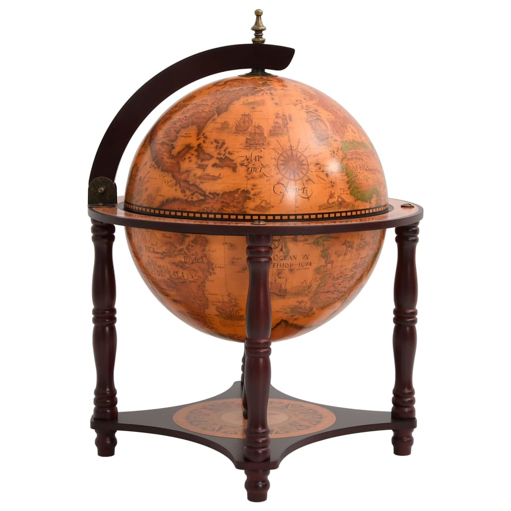 Globe Bar Wine Stand Solid Wood Eucalyptus