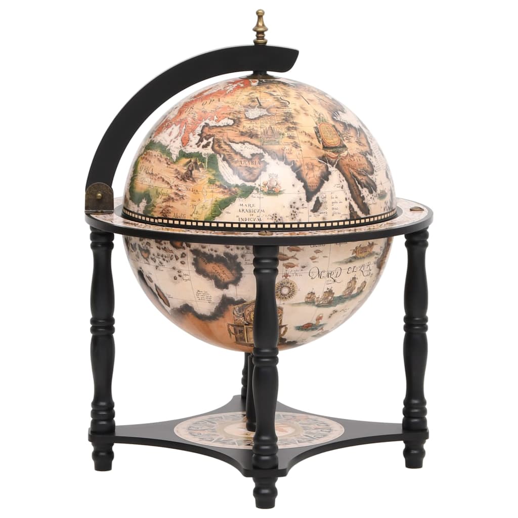 Globe Bar Wine Stand Solid Wood Eucalyptus