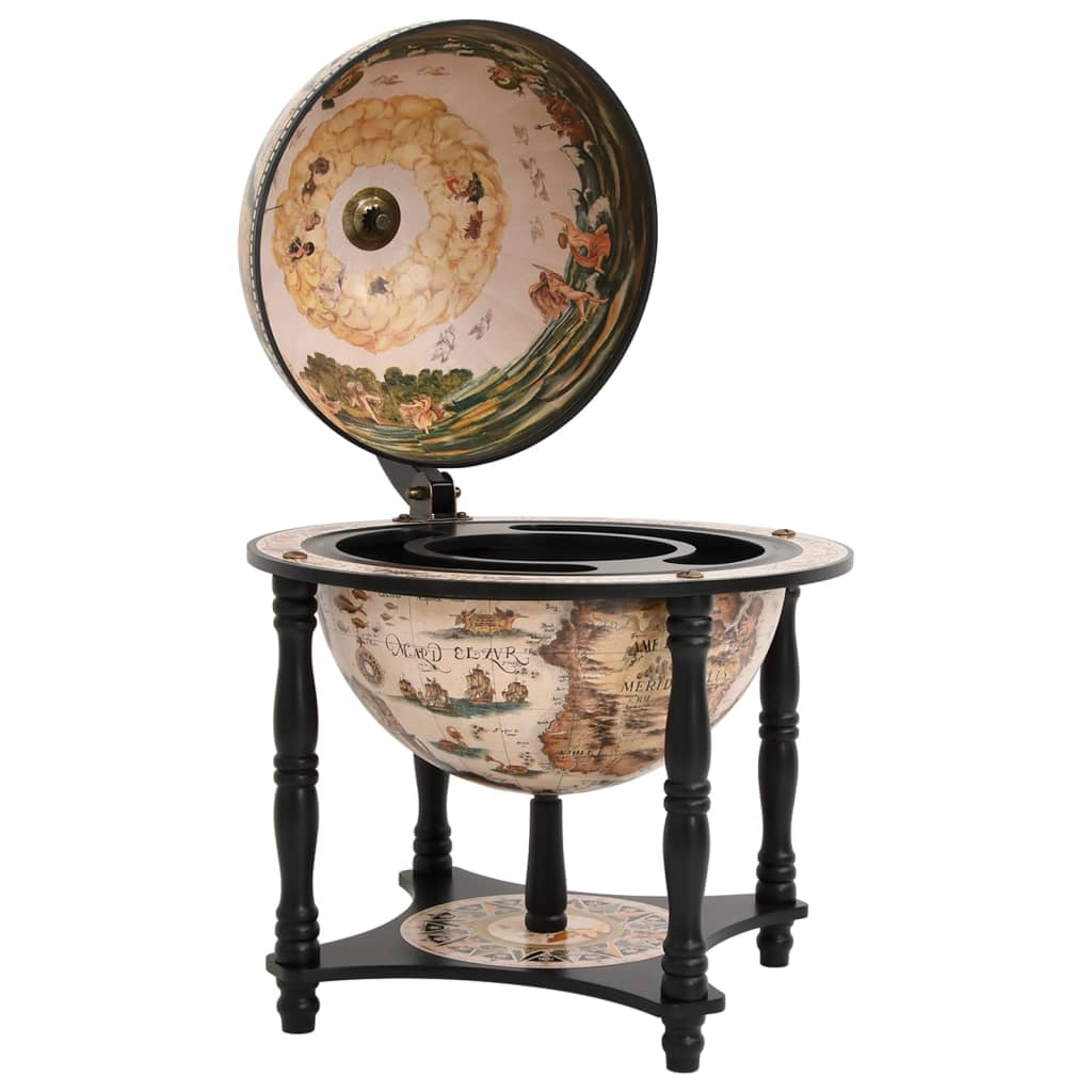 Globe Bar Wine Stand Solid Wood Eucalyptus