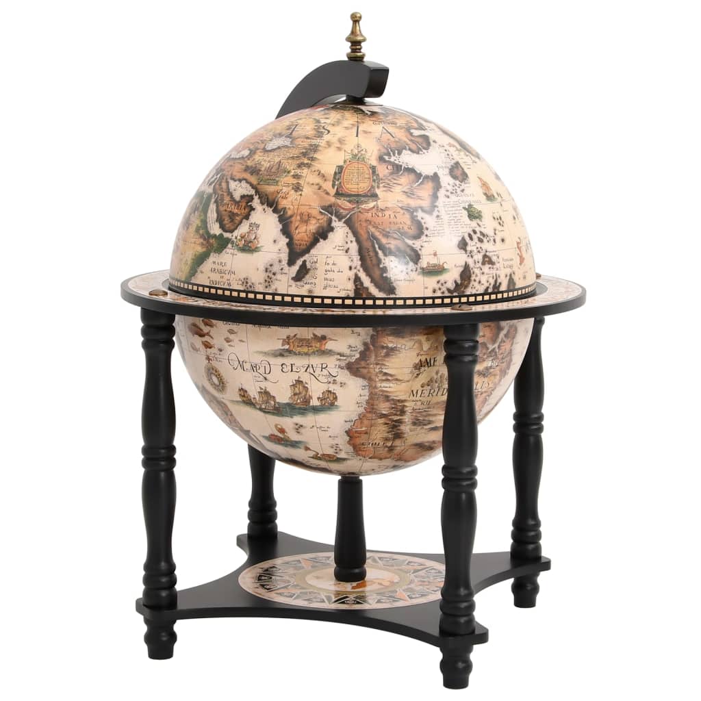 Globe Bar Wine Stand Solid Wood Eucalyptus