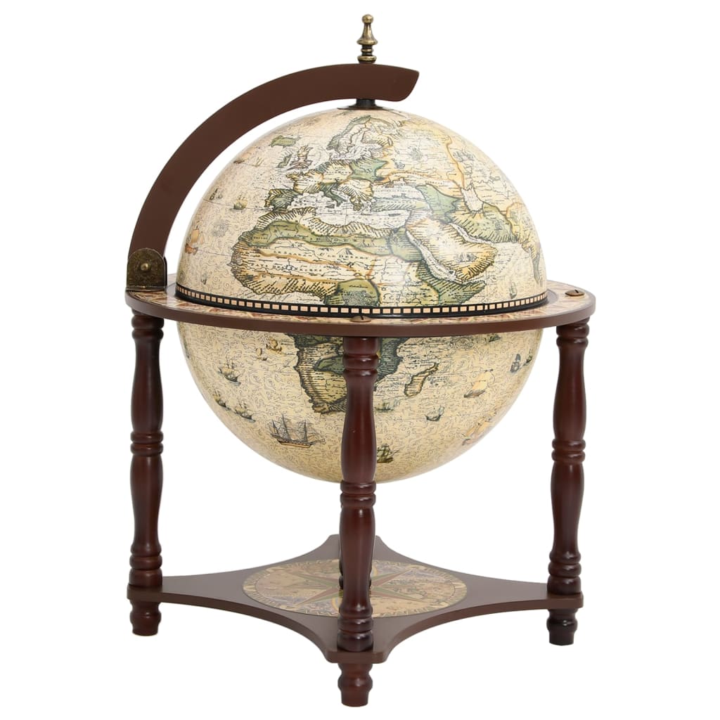 Globe Bar Wine Stand Solid Wood Eucalyptus