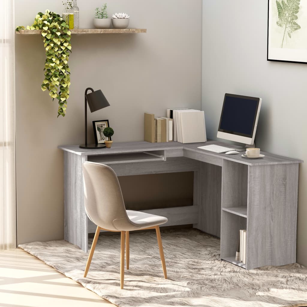 L-Shaped Corner Desk 120X140X75 Cm Engineered Wood