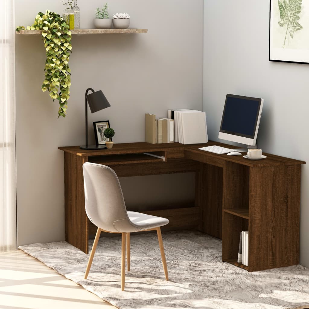 L-Shaped Corner Desk 120X140X75 Cm Engineered Wood