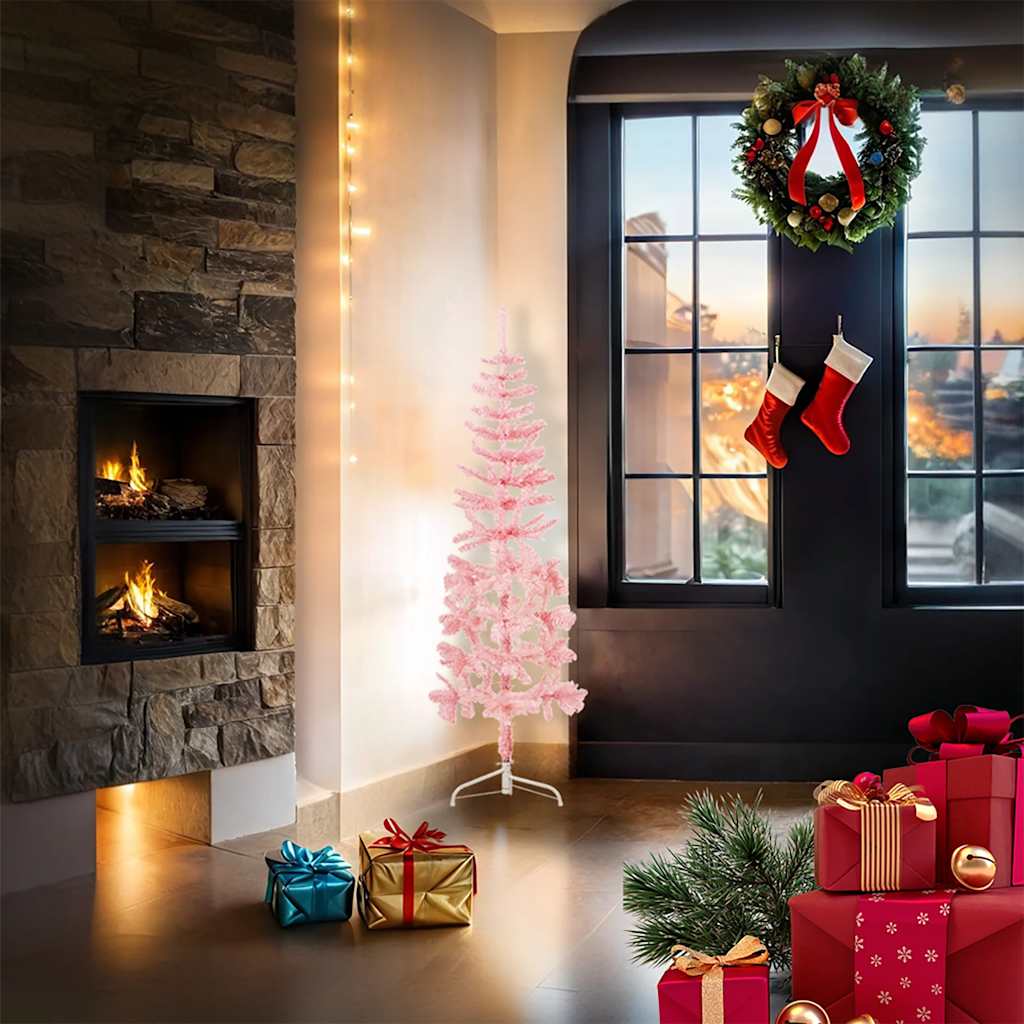 Slim Artificial Half Christmas Tree With Stand