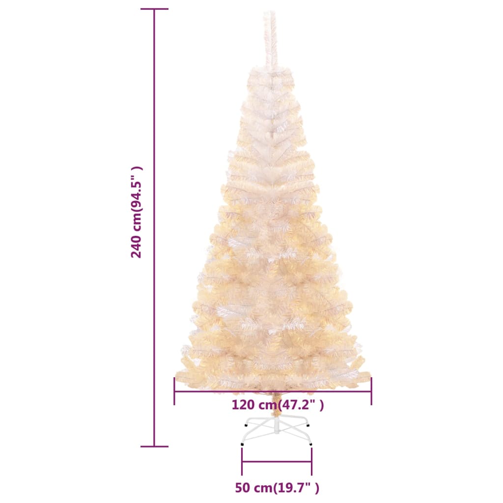 Artificial Christmas Tree With Iridescent Tips 240 Cm Pvc