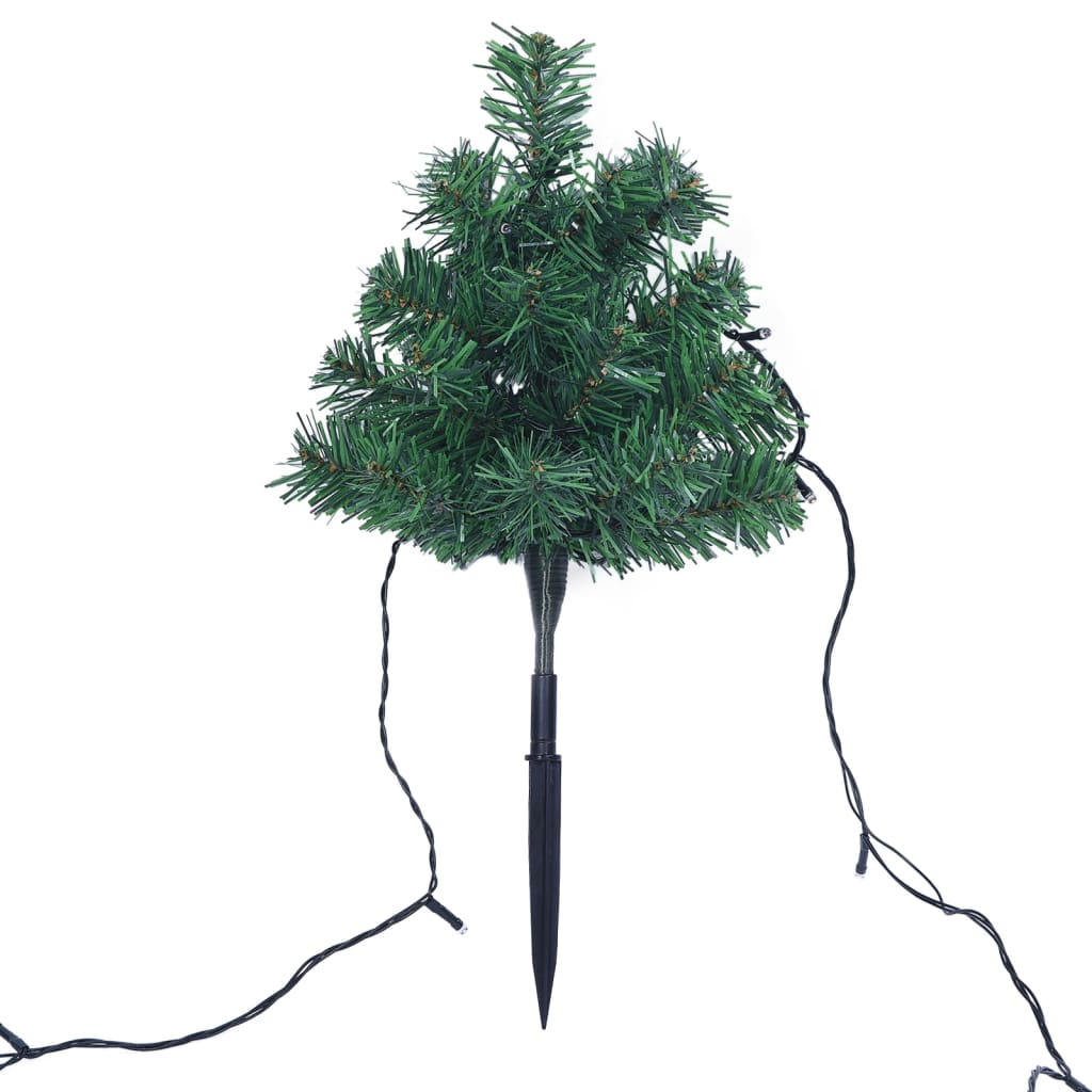 Christmas Pathway Trees 6 Pcs With Leds 45 Cm Pvc