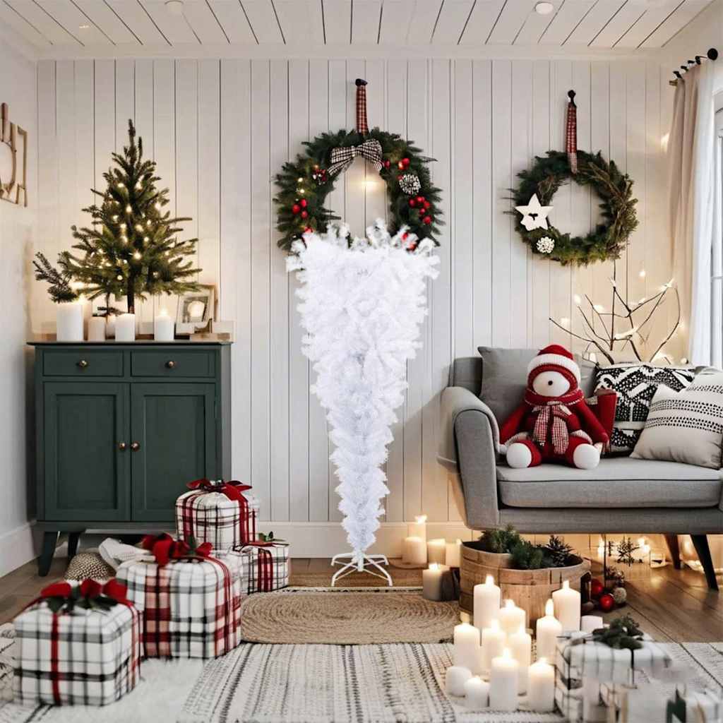 Upside-Down Artificial Christmas Tree With Stand 150 Cm