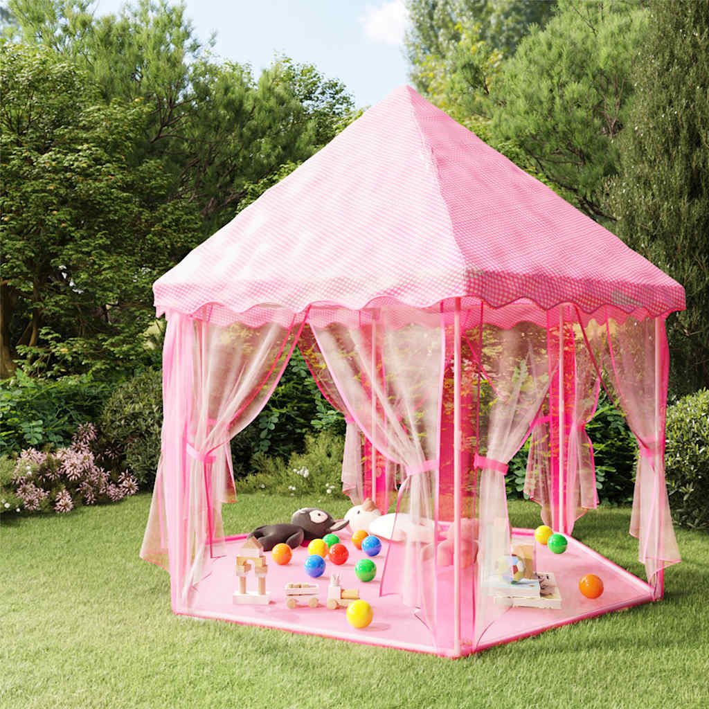 Princess Play Tent With 250 Balls Pink 133X140 Cm