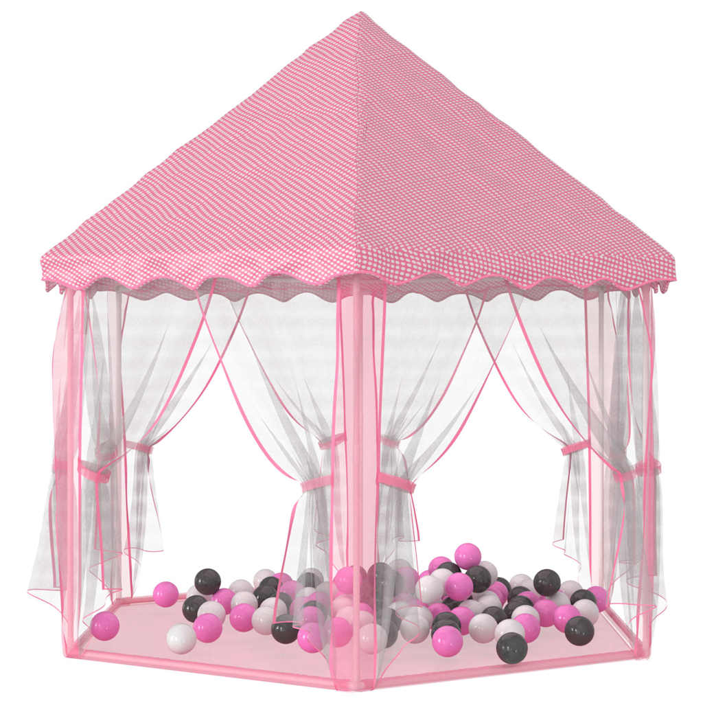 Princess Play Tent With 250 Balls Pink 133X140 Cm