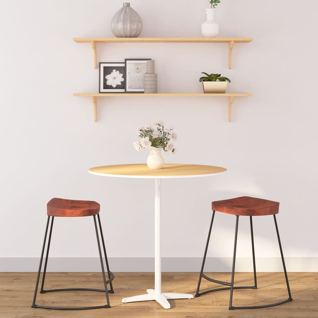 Bar Stools 2 Pcs Solid Wood Mango