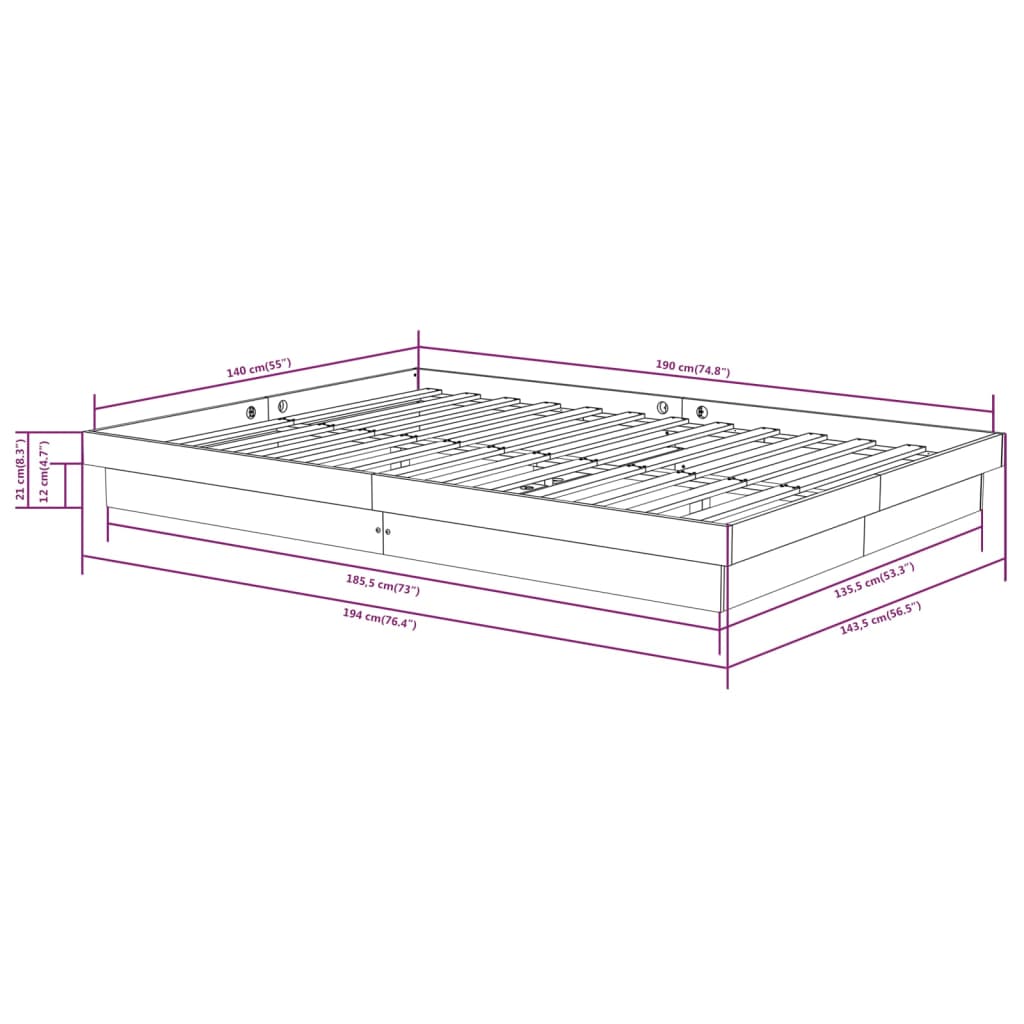 Bed Frame Without Mattress Solid Wood