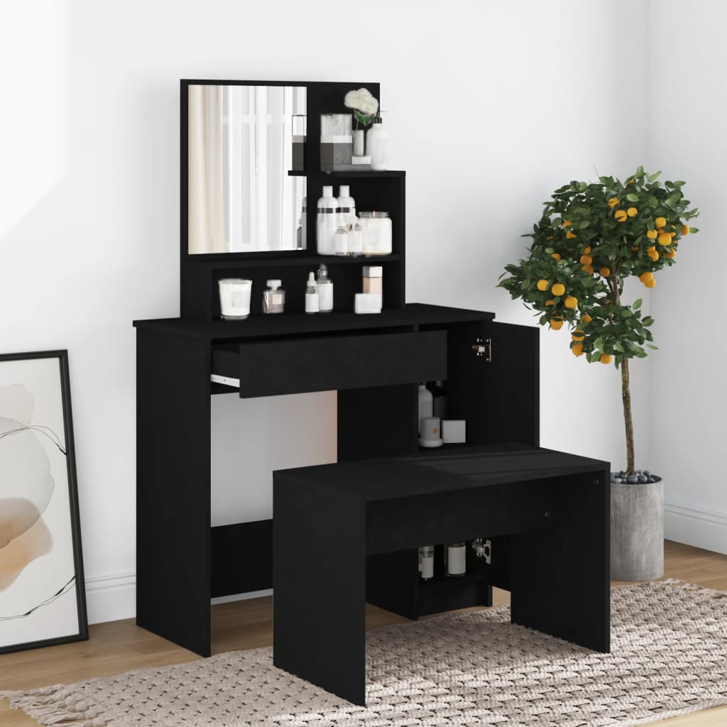 Dressing Table With Mirror 86.5X35X136 Cm