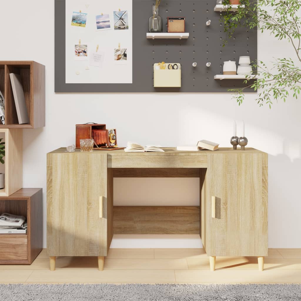 Desk 140X50X75 Cm Engineered Wood