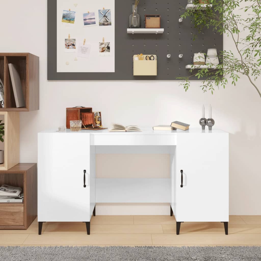 Desk 140X50X75 Cm Engineered Wood