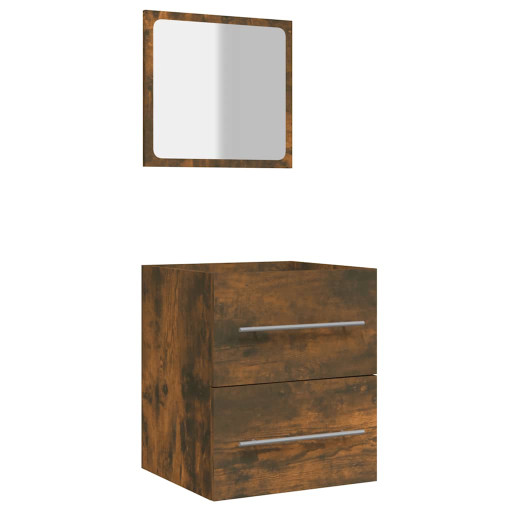 Bathroom Cabinet With Mirror 41X38.5X48 Cm Engineered Wood