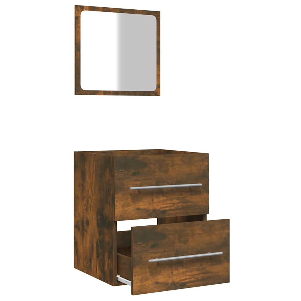 Bathroom Cabinet With Mirror 41X38.5X48 Cm Engineered Wood