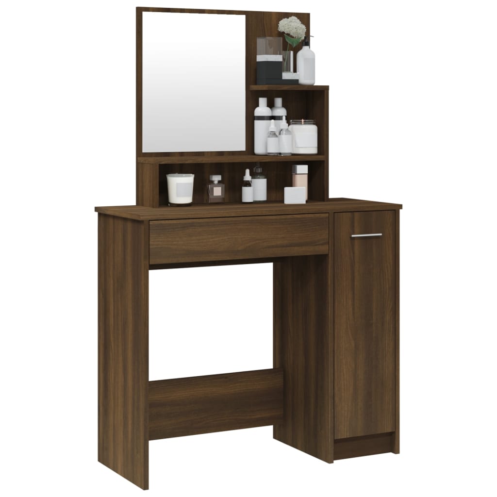 Dressing Table With Mirror 86.5X35X136 Cm