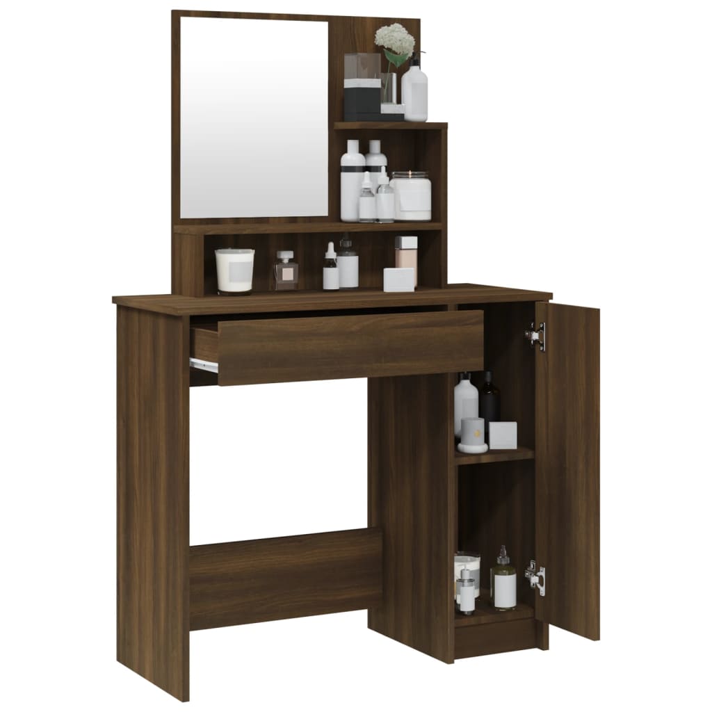 Dressing Table With Mirror 86.5X35X136 Cm