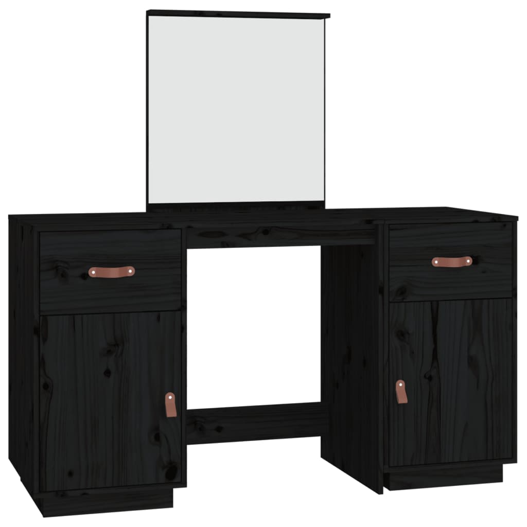 Dressing Table Set With A Mirror Solid Wood Pine