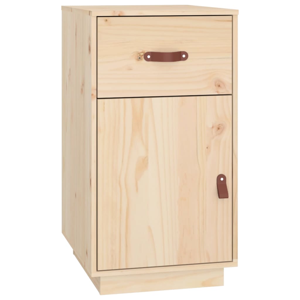 Desk With Cabinets 135X50X75 Cm Solid Wood Pine