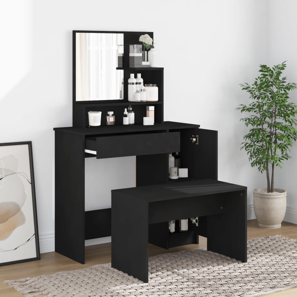 Dressing Table Set Engineered Wood