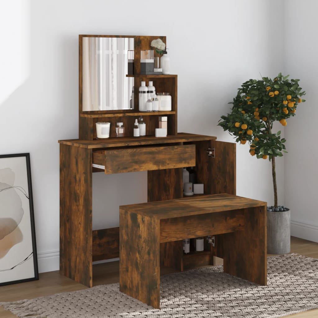 Dressing Table Set Engineered Wood