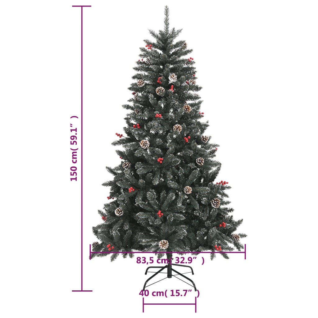 Artificial Christmas Tree With Stand Green Pvc