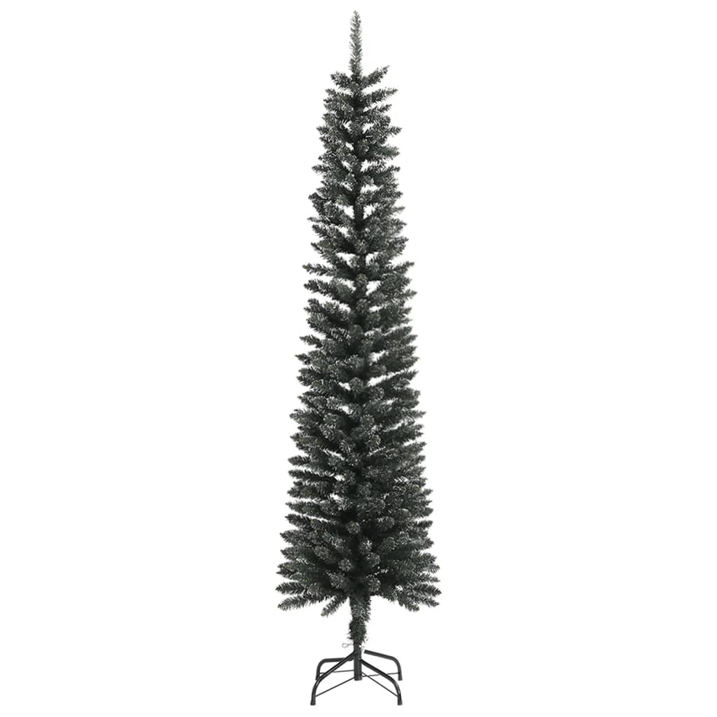 Artificial Slim Christmas Tree With Stand Green Pvc