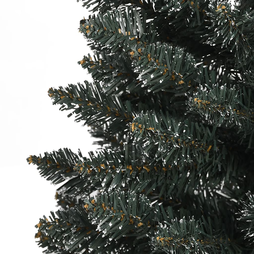 Artificial Slim Christmas Tree With Stand Green Pvc