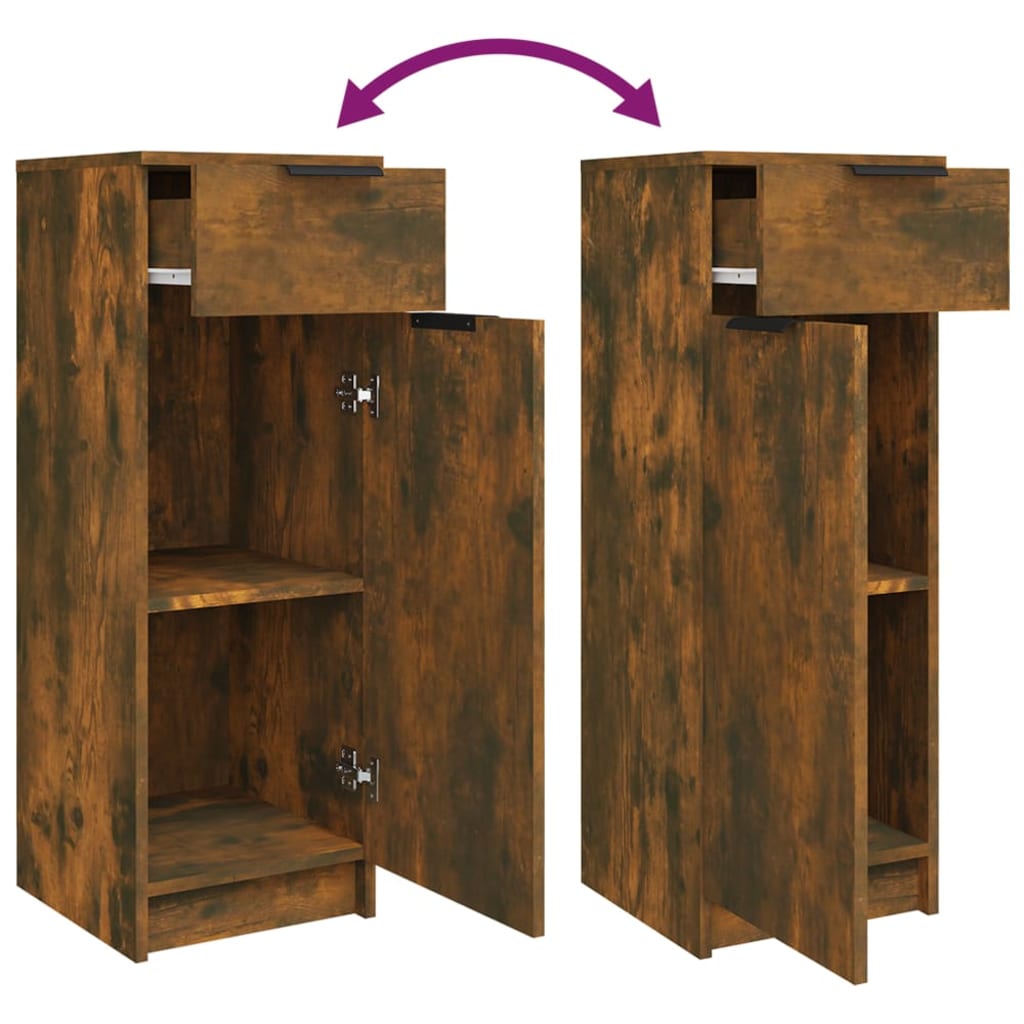 3 Piece Bathroom Cabinet Set Engineered Wood