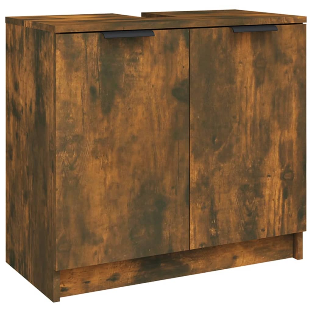 4 Piece Bathroom Cabinet Set Engineered Wood