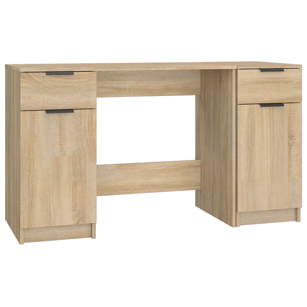 Desk With Side Cabinet Engineered Wood