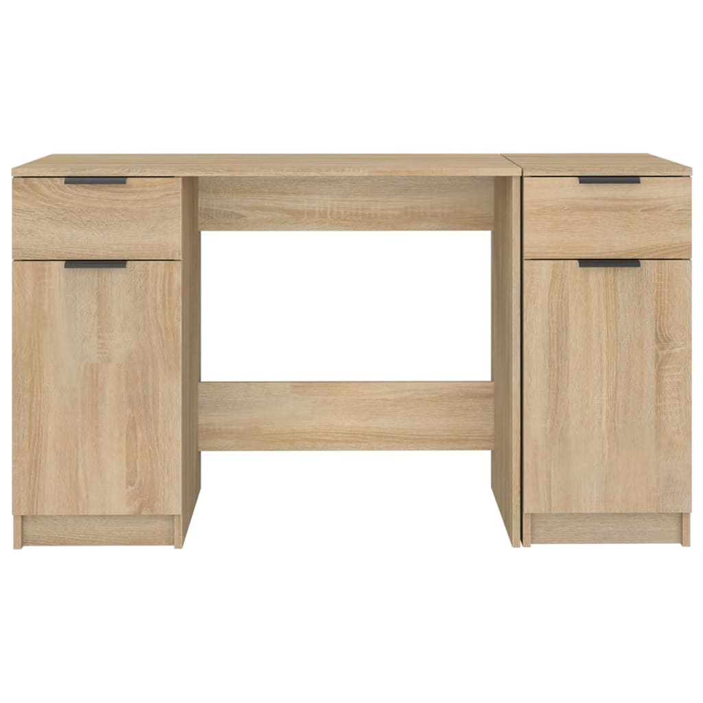 Desk With Side Cabinet Engineered Wood