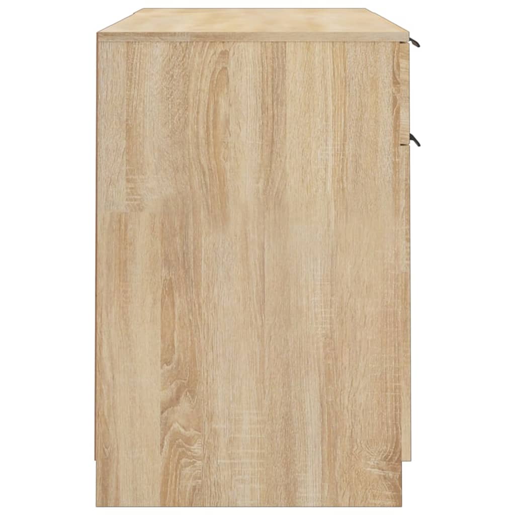Desk With Side Cabinet Engineered Wood