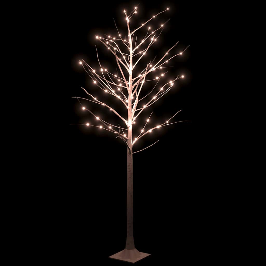 Led White Birch Tree Warm White 128 Leds