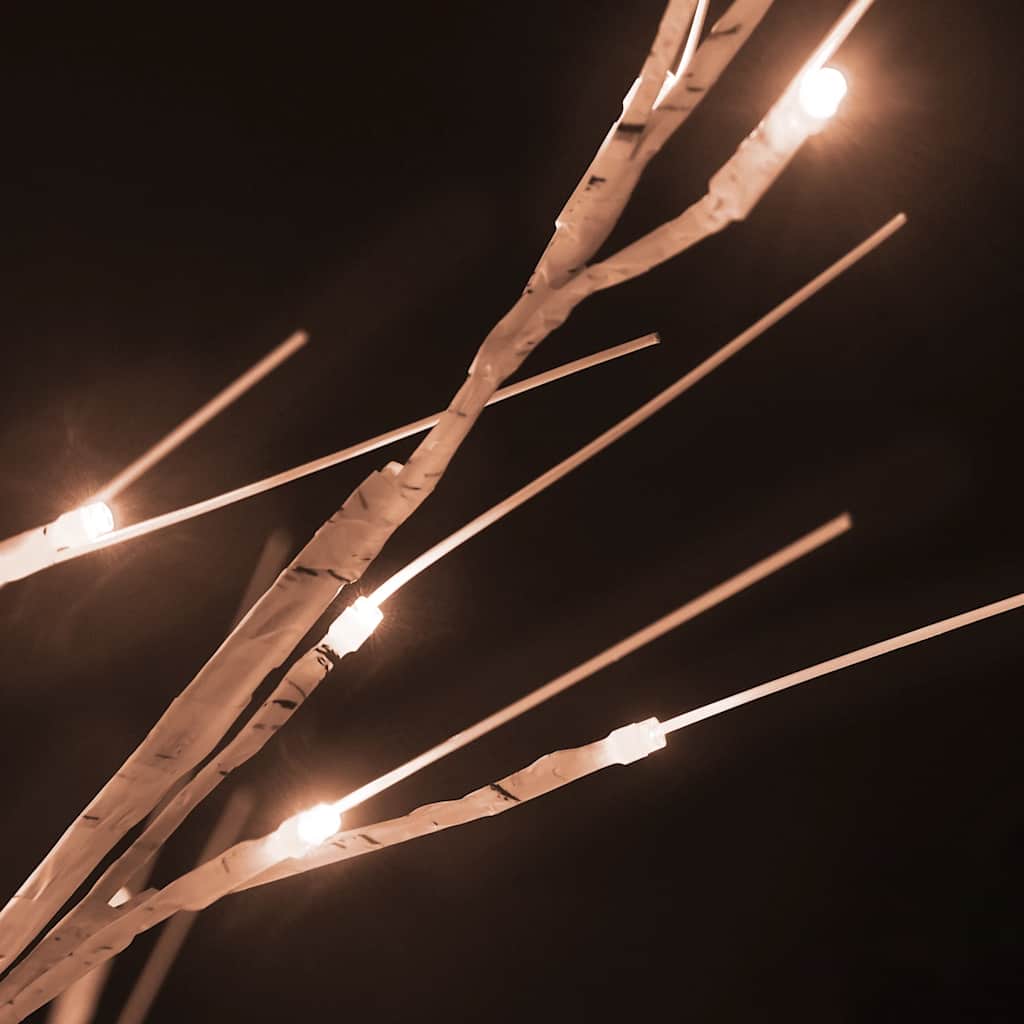Led White Birch Tree Warm White 128 Leds