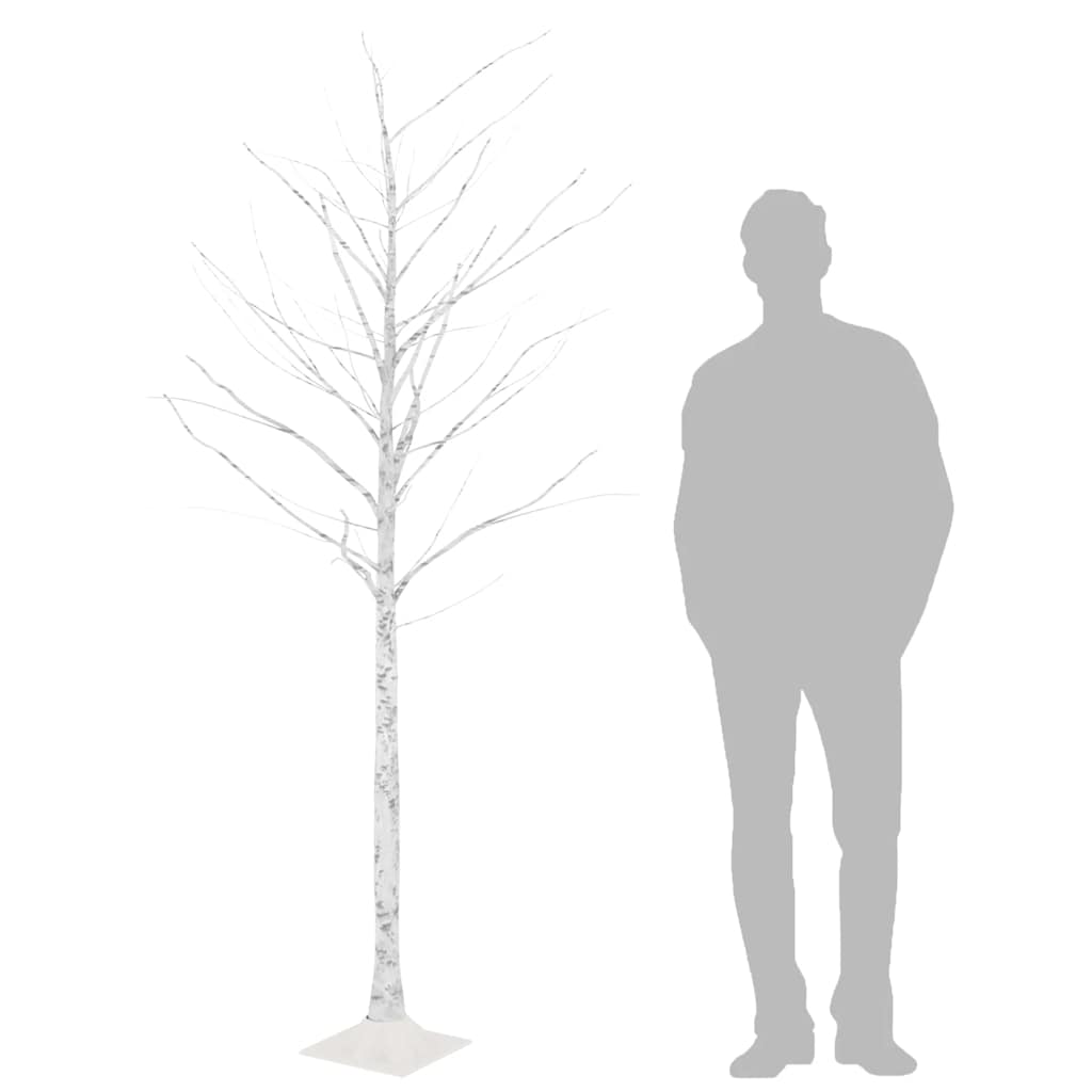 Led White Birch Tree Warm White 128 Leds