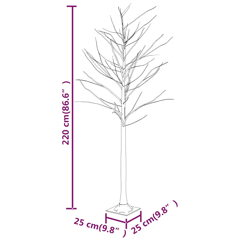 Led White Birch Tree Warm White 128 Leds